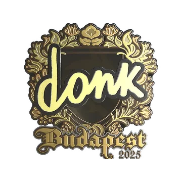 Sticker | donk (Gold) | Budapest 2025