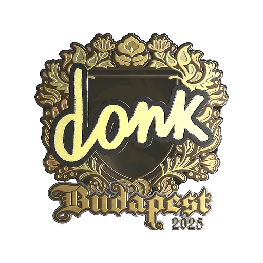 Sticker | donk (Gold) | Budapest 2025