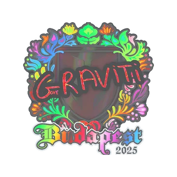 Наклейка | Graviti (голографическая) | Будапешт-2025
