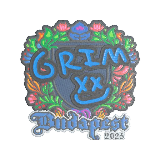 Наклейка | Grim (вышитая) | Будапешт-2025