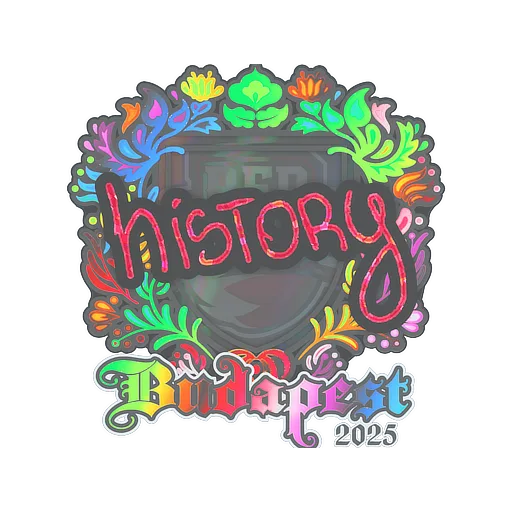 Наклейка | History (голографическая) | Будапешт-2025