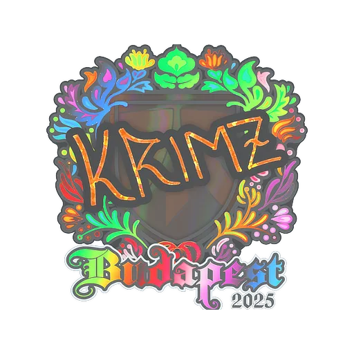 Наклейка | KRIMZ (голографическая) | Будапешт-2025