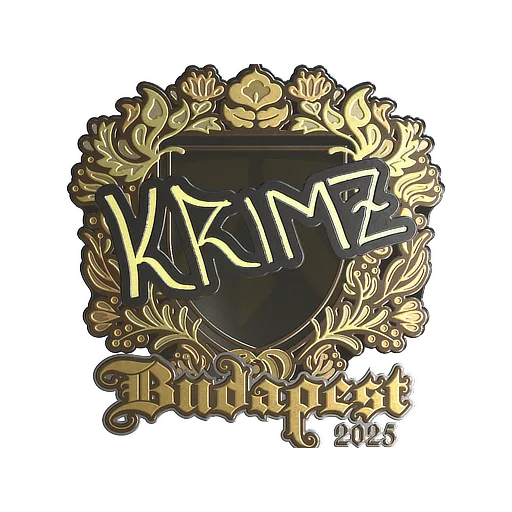 Наклейка | KRIMZ (золотая) | Будапешт-2025