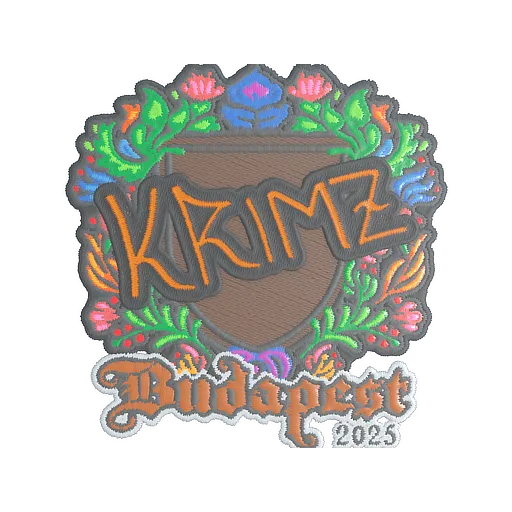 Наклейка | KRIMZ (вышитая) | Будапешт-2025
