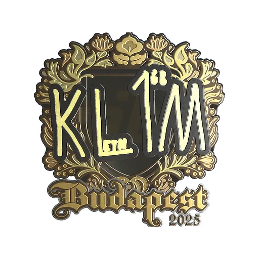 Sticker | kl1m (Gold) | Budapest 2025