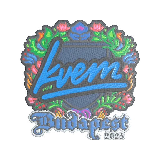 Наклейка | Kvem (вышитая) | Будапешт-2025