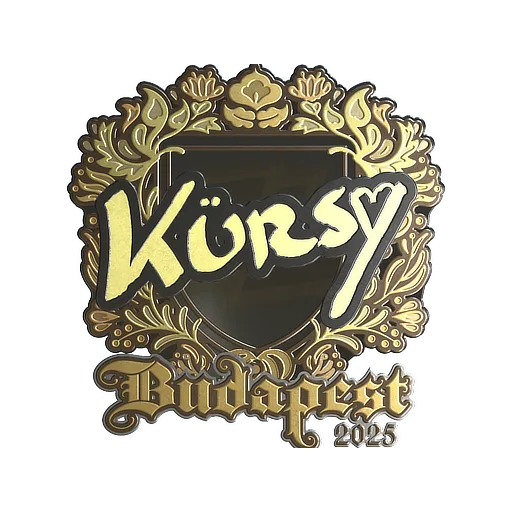Наклейка | Kursy (золотая) | Будапешт-2025