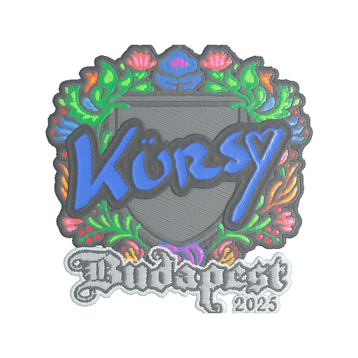 Наклейка | Kursy (вышитая) | Будапешт-2025