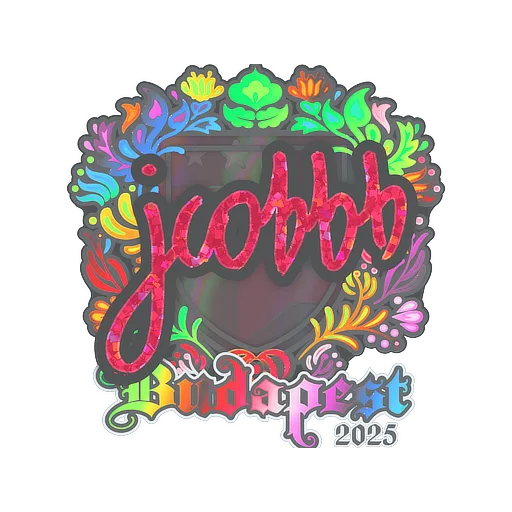 Наклейка | jcobbb (голографическая) | Будапешт-2025