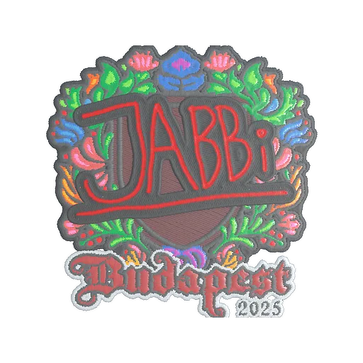 Наклейка | jabbi (вышитая) | Будапешт-2025