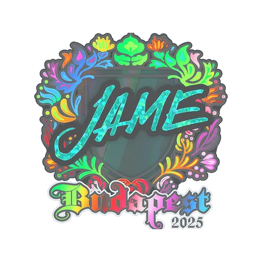 Наклейка | Jame (голографическая) | Будапешт-2025