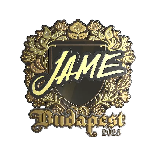 Наклейка | Jame (золотая) | Будапешт-2025