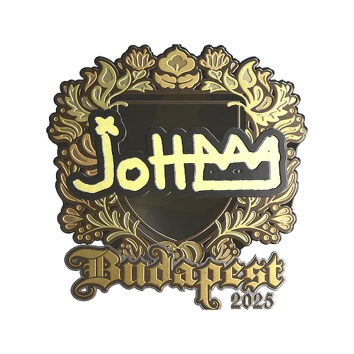 Наклейка | jottAAA (золотая) | Будапешт-2025