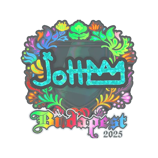 Наклейка | jottAAA (голографическая) | Будапешт-2025