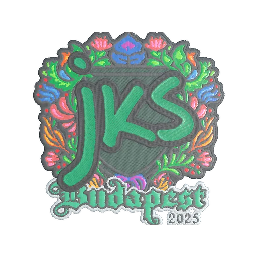 Наклейка | jks (вышитая) | Будапешт-2025