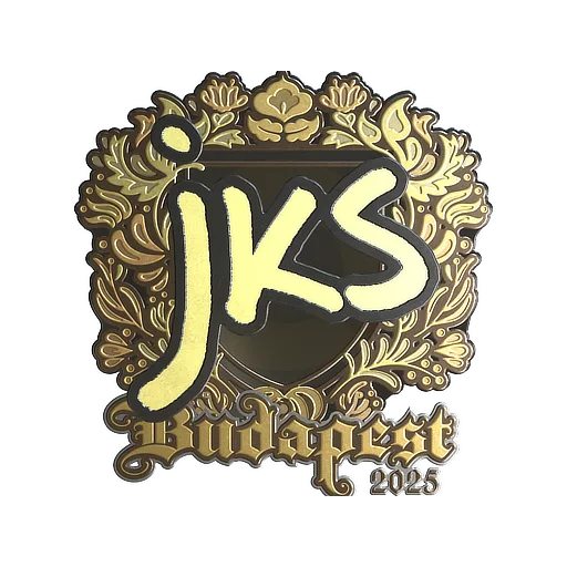 Наклейка | jks (золотая) | Будапешт-2025