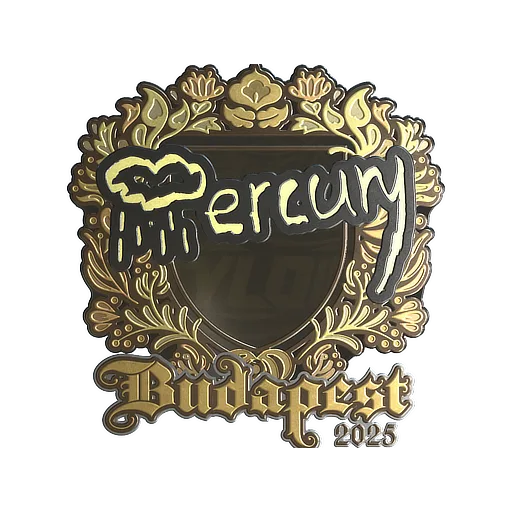 Наклейка | Mercury (золотая) | Будапешт-2025