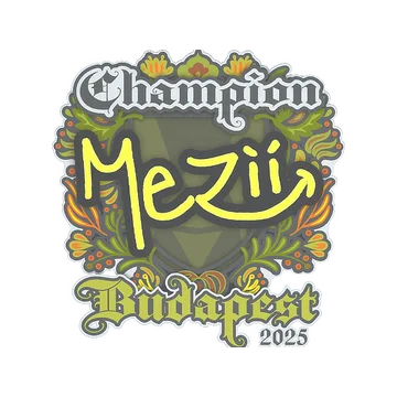 Sticker | mezii (Champion) | Budapest 2025