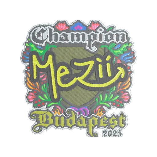 Наклейка | mezii (вышитая, чемпион) | Будапешт-2025