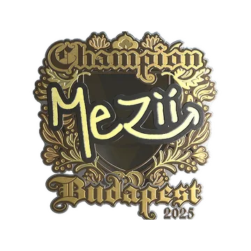 Sticker | mezii (Gold, Champion) | Budapest 2025
