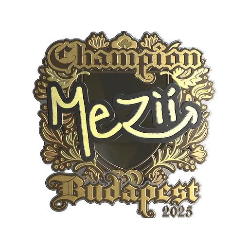 Наклейка | mezii (золотая, чемпион) | Будапешт-2025
