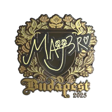 Sticker | MAJ3R (Gold) | Budapest 2025