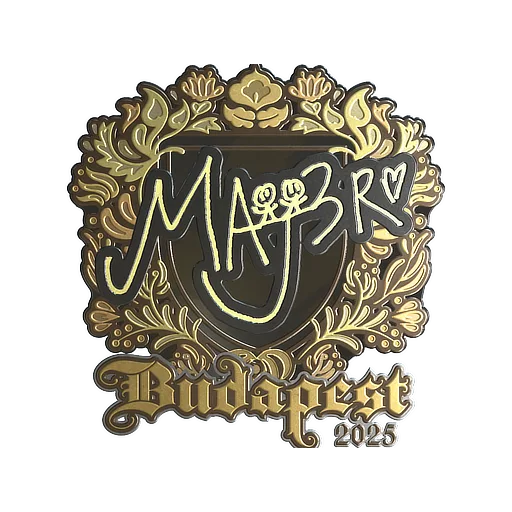 Наклейка | MAJ3R (золотая) | Будапешт-2025