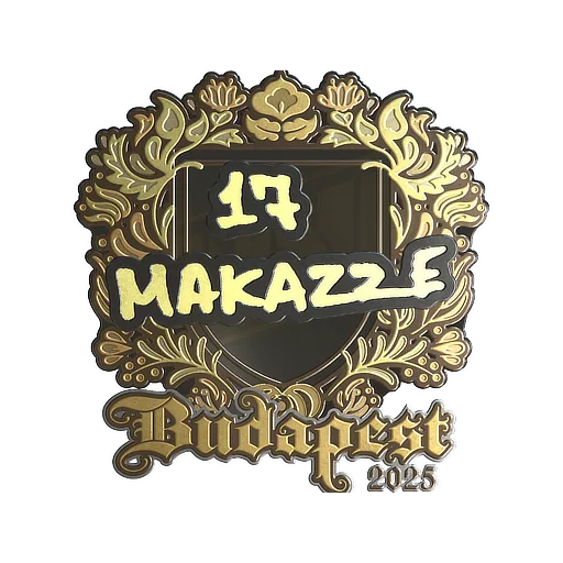 Наклейка | makazze (золотая) | Будапешт-2025