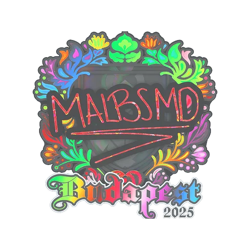 Наклейка | malbsMd (голографическая) | Будапешт-2025