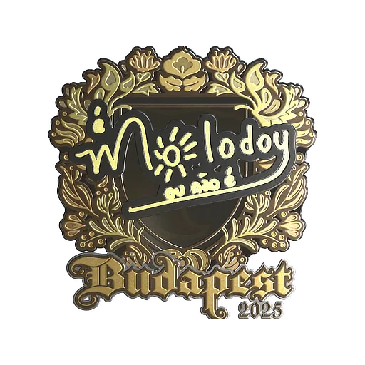 Наклейка | molodoy (золотая) | Будапешт-2025