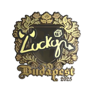 Наклейка | Lucky (золотая) | Будапешт-2025