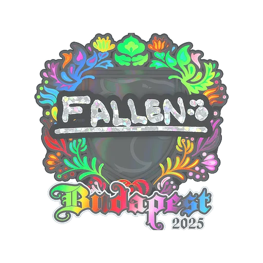 Наклейка | FalleN (голографическая) | Будапешт-2025