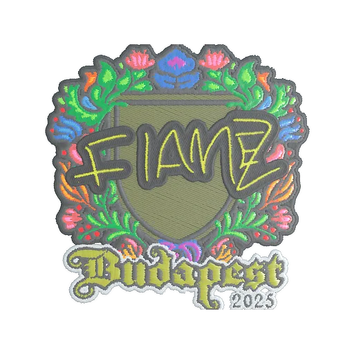 Наклейка | FlameZ (вышитая) | Будапешт-2025