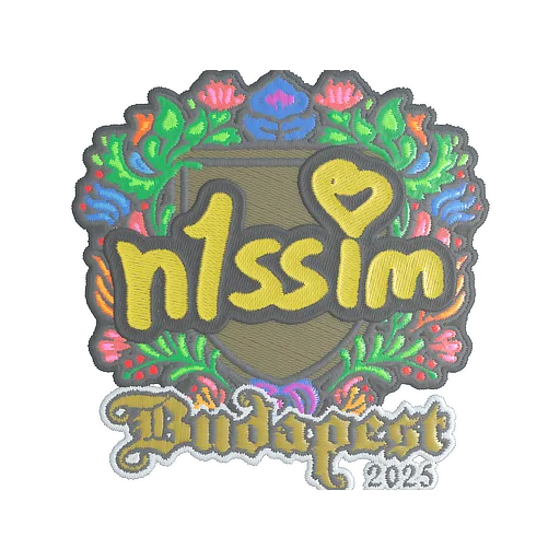 Наклейка | n1ssim (вышитая) | Будапешт-2025
