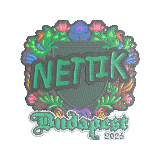 Наклейка | nettik (вышитая) | Будапешт-2025