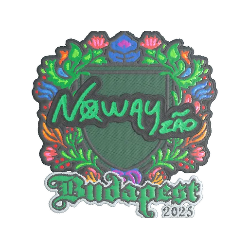 Наклейка | noway (вышитая) | Будапешт-2025