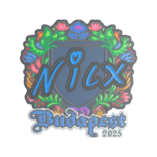 Наклейка | nicx (вышитая) | Будапешт-2025