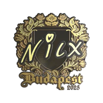 Sticker | nicx (Gold) | Budapest 2025