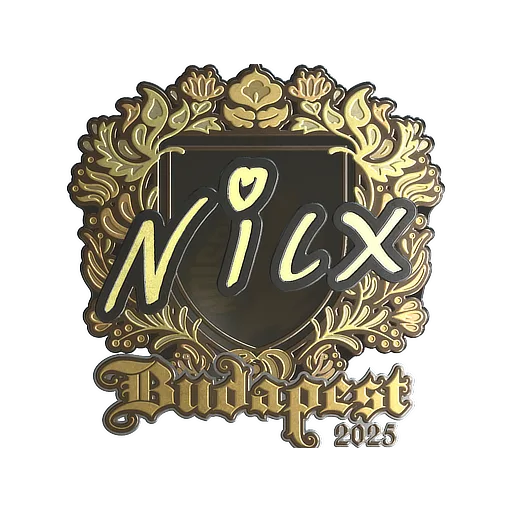 Sticker | nicx (Gold) | Budapest 2025