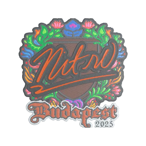 Наклейка | nitr0 (вышитая) | Будапешт-2025