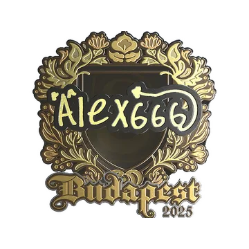 Sticker | alex666 (Gold) | Budapest 2025