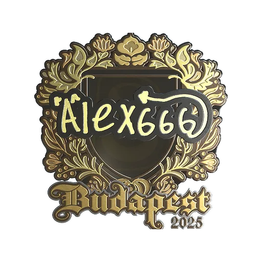 Sticker | alex666 (Gold) | Budapest 2025