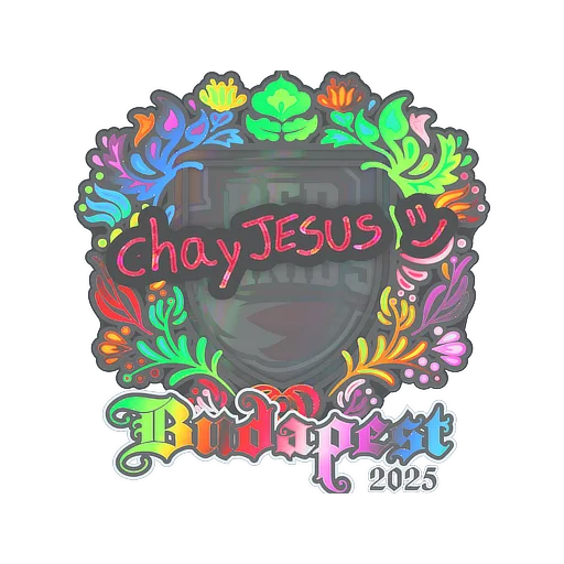 Наклейка | chayJESUS (голографическая) | Будапешт-2025
