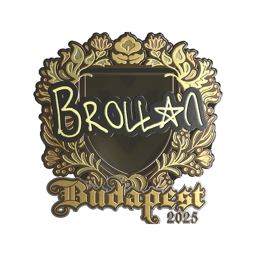 Наклейка | Brollan (золотая) | Будапешт-2025