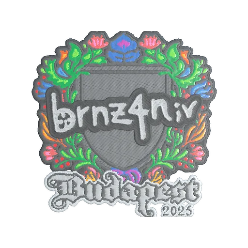 Наклейка | brnz4n (вышитая) | Будапешт-2025