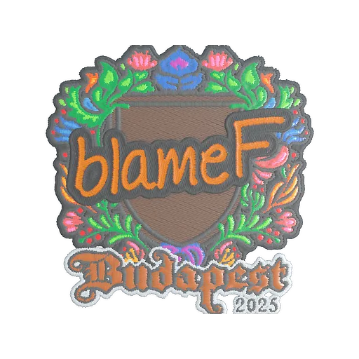 Наклейка | blameF (вышитая) | Будапешт-2025