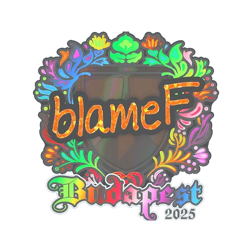 Наклейка | blameF (голографическая) | Будапешт-2025