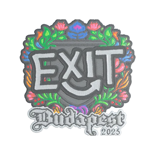 Наклейка | exit (вышитая) | Будапешт-2025