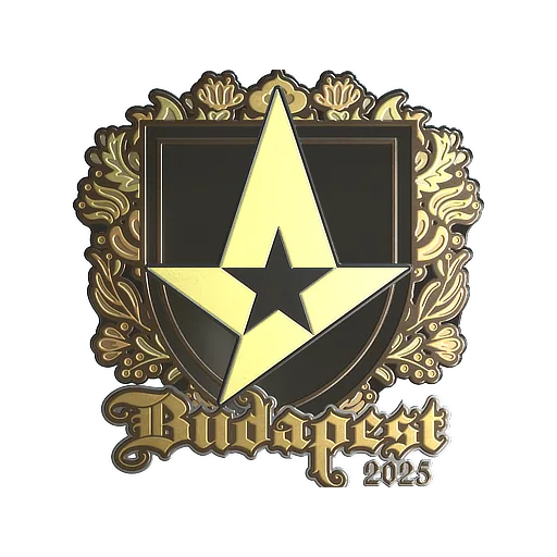 Наклейка | Astralis (золотая) | Будапешт-2025