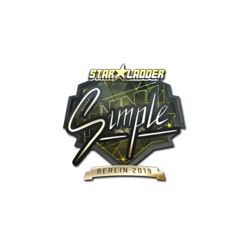 Sticker | s1mple (Gold) | Berlin 2019